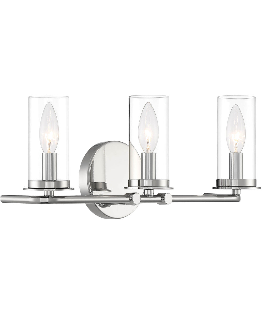Hudson Heights 3 Light Vanity Polished Nickel