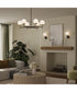 Rigsby 6-Light Medium Chandelier Matte Black and Brushed Gold