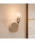 Ilia 1-Light Wall Sconce with Clear Glass Shade Polished Chrome