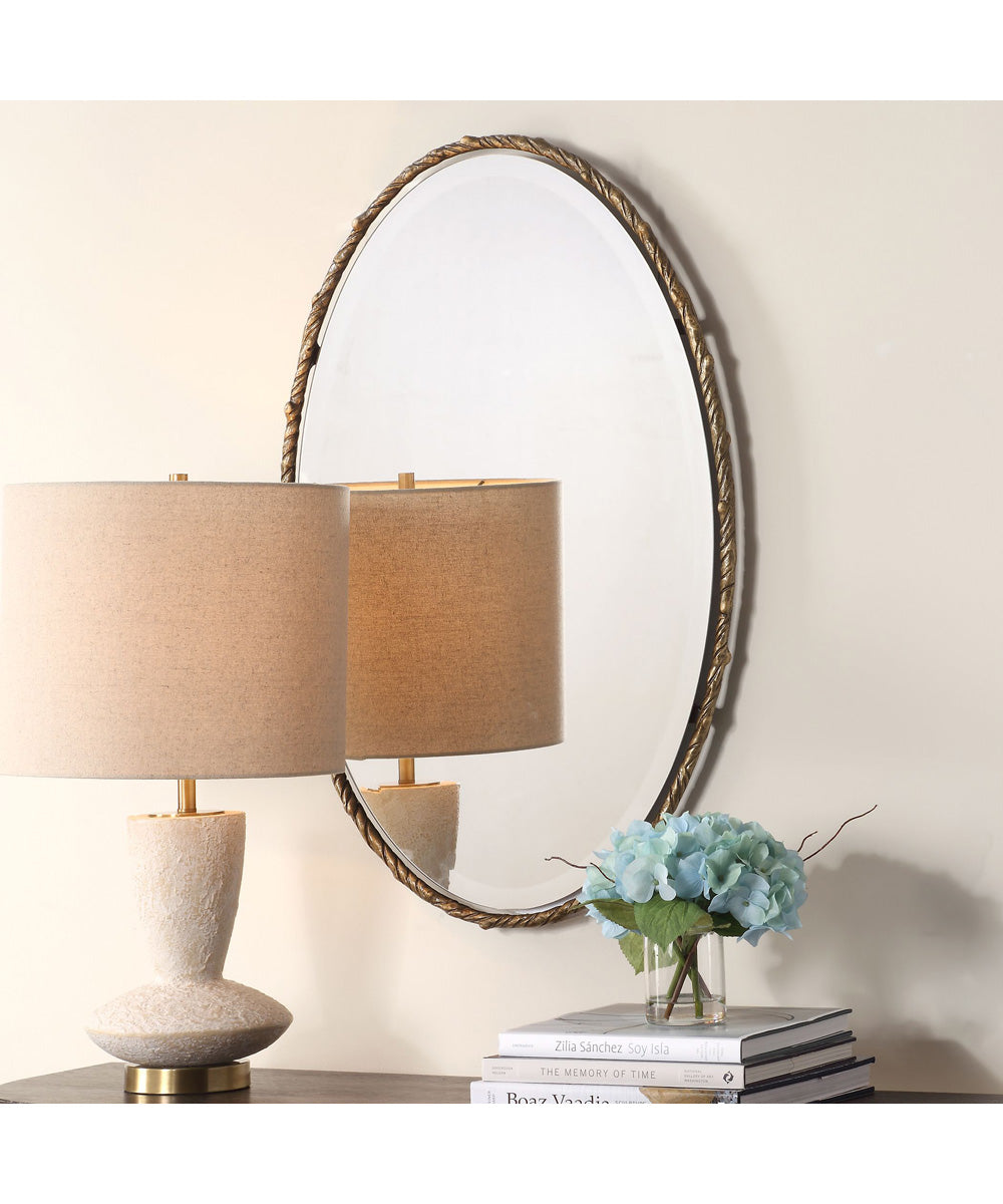 Twisted Branch Oval Mirror