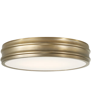 Vale 1-Light Flush Aged Brass