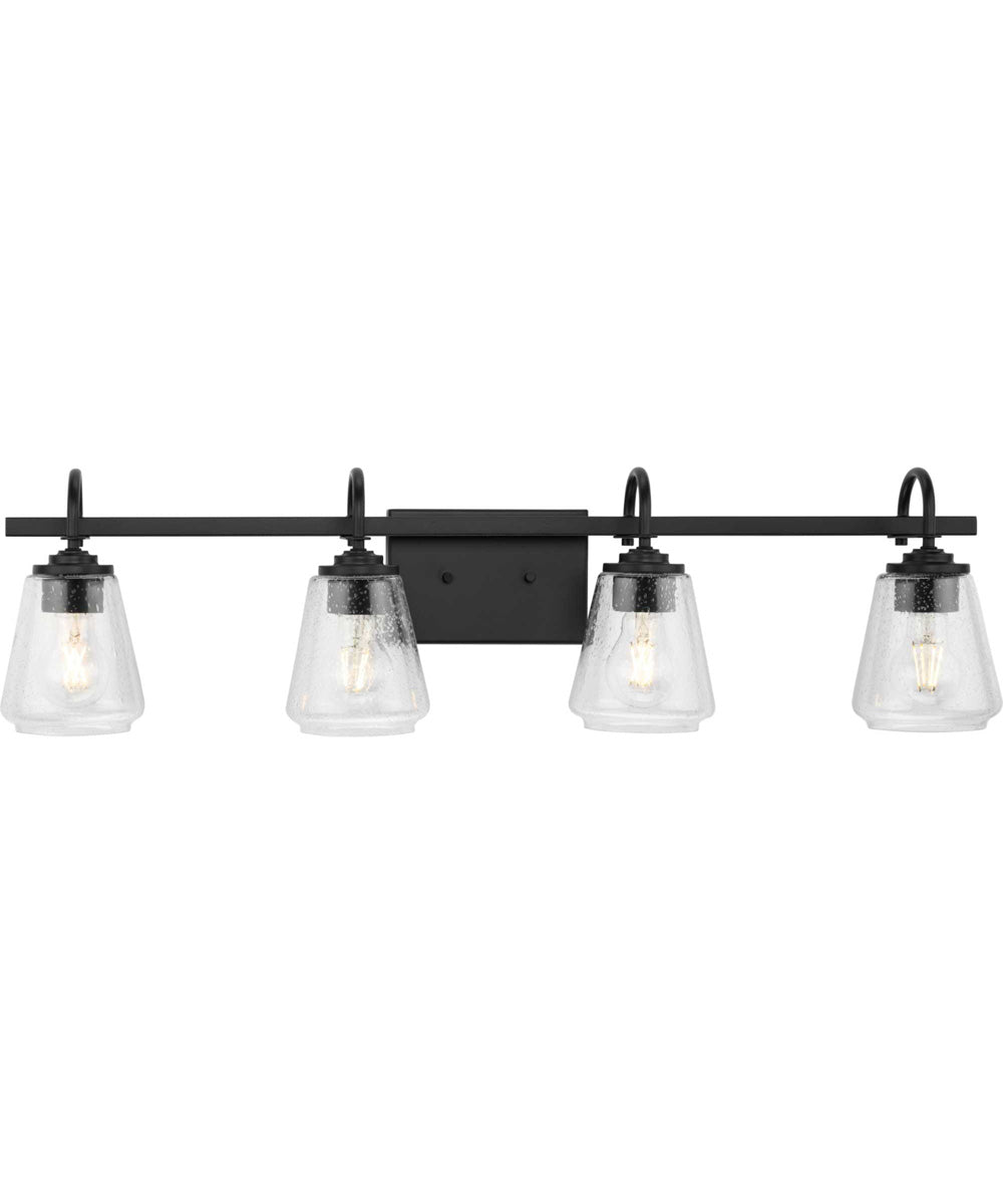 Martenne 4-Light Modern Farmhouse Vanity Light Matte Black