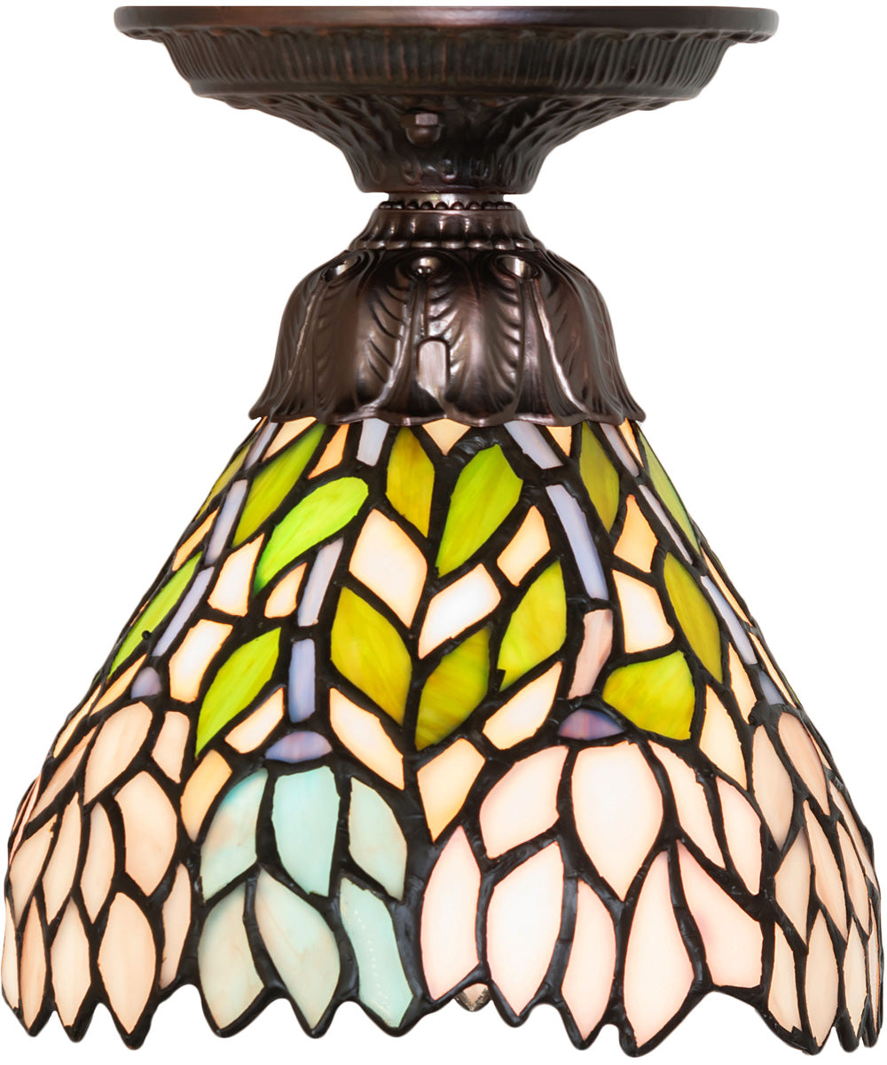 7" Wide Wisteria Flushmount