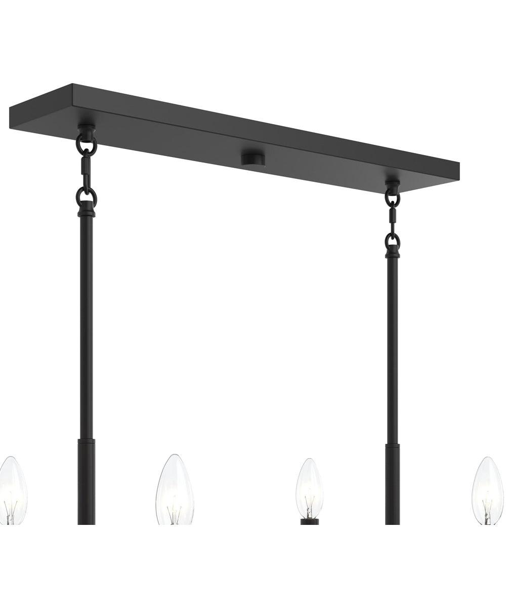 Reines 6-Light Linear Chandelier Matte Black