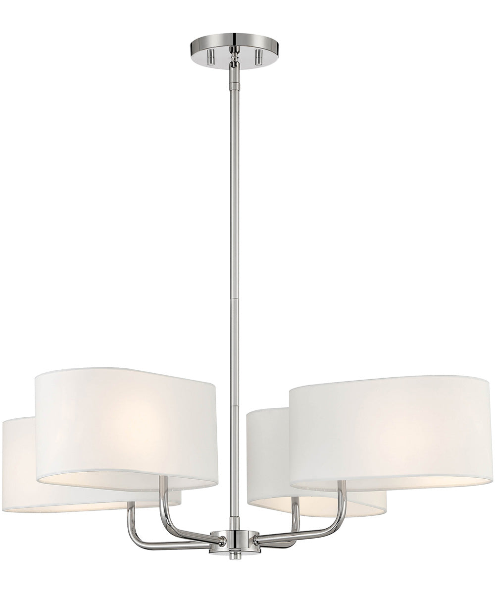 Midtown 4 Light Chandelier Polished Nickel