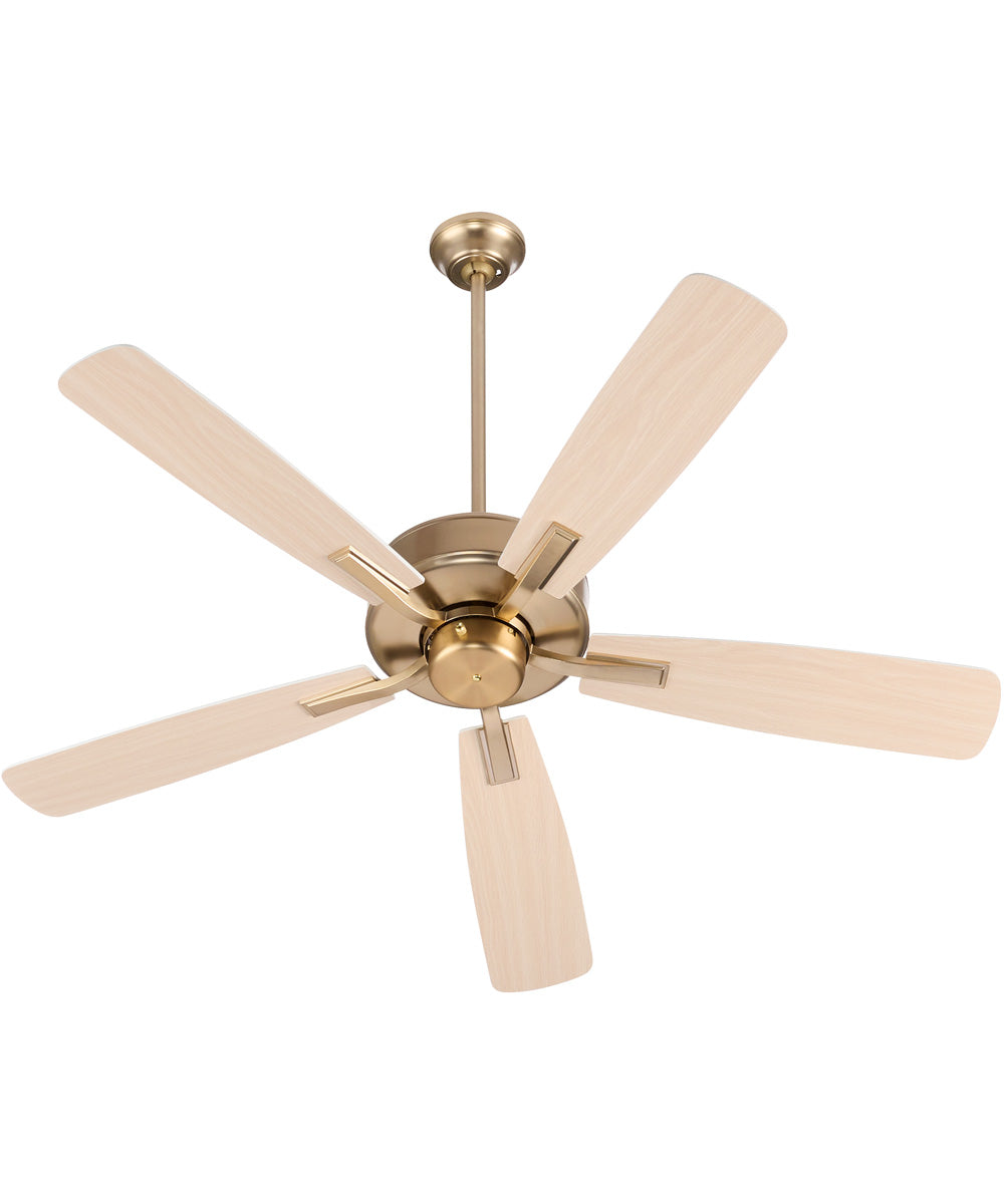 Ovation Ceiling Fan Aged Brass|Studio White