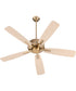Ovation Ceiling Fan Aged Brass|Studio White