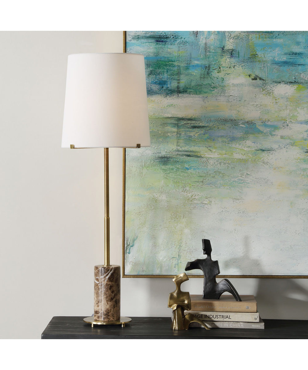 Sepia Brown Marble Buffet Lamp