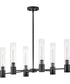 Shea 6-Light Small Linear Chandelier in Black