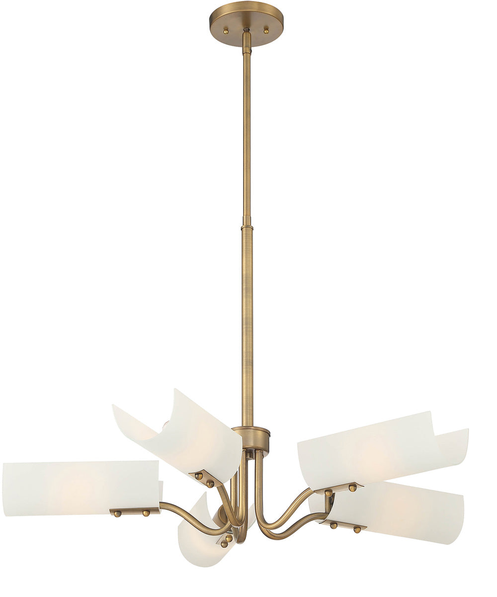 Manhasset 5 Light Chandelier Old Satin Brass