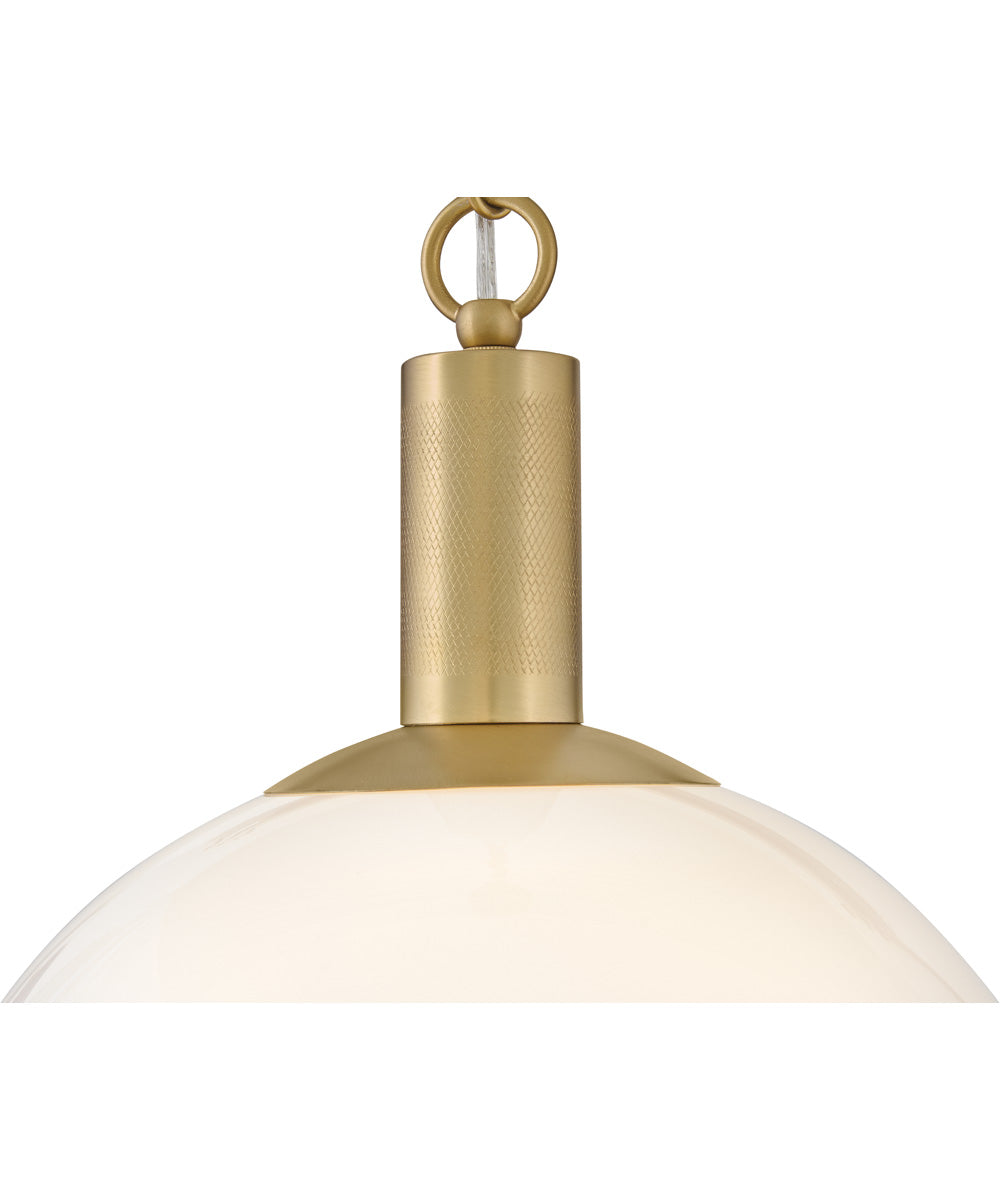 Rivi 1-Light Medium Pendant in Lacquered Brass