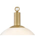 Rivi 1-Light Medium Pendant in Lacquered Brass