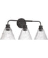 Pleated 3-Light Lighting Flat Black