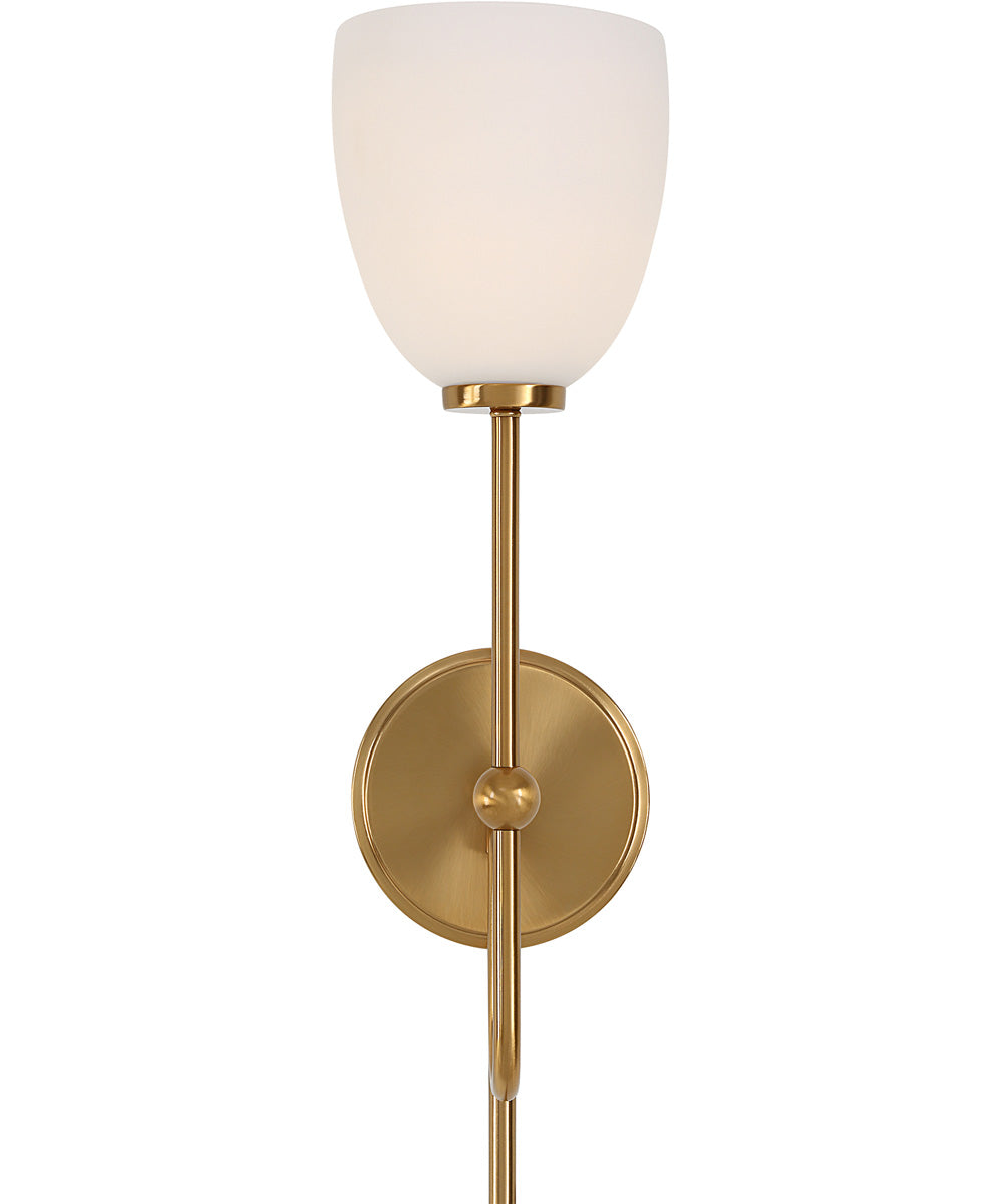 Trophy 1 Light Brass Sconce