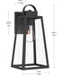 Hedry Large Outdoor Wall Lantern with Clear Glass Panels Matte Black