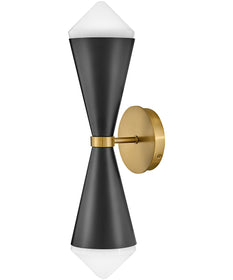 Betty 2-Light Large Two Light Sconce in Black