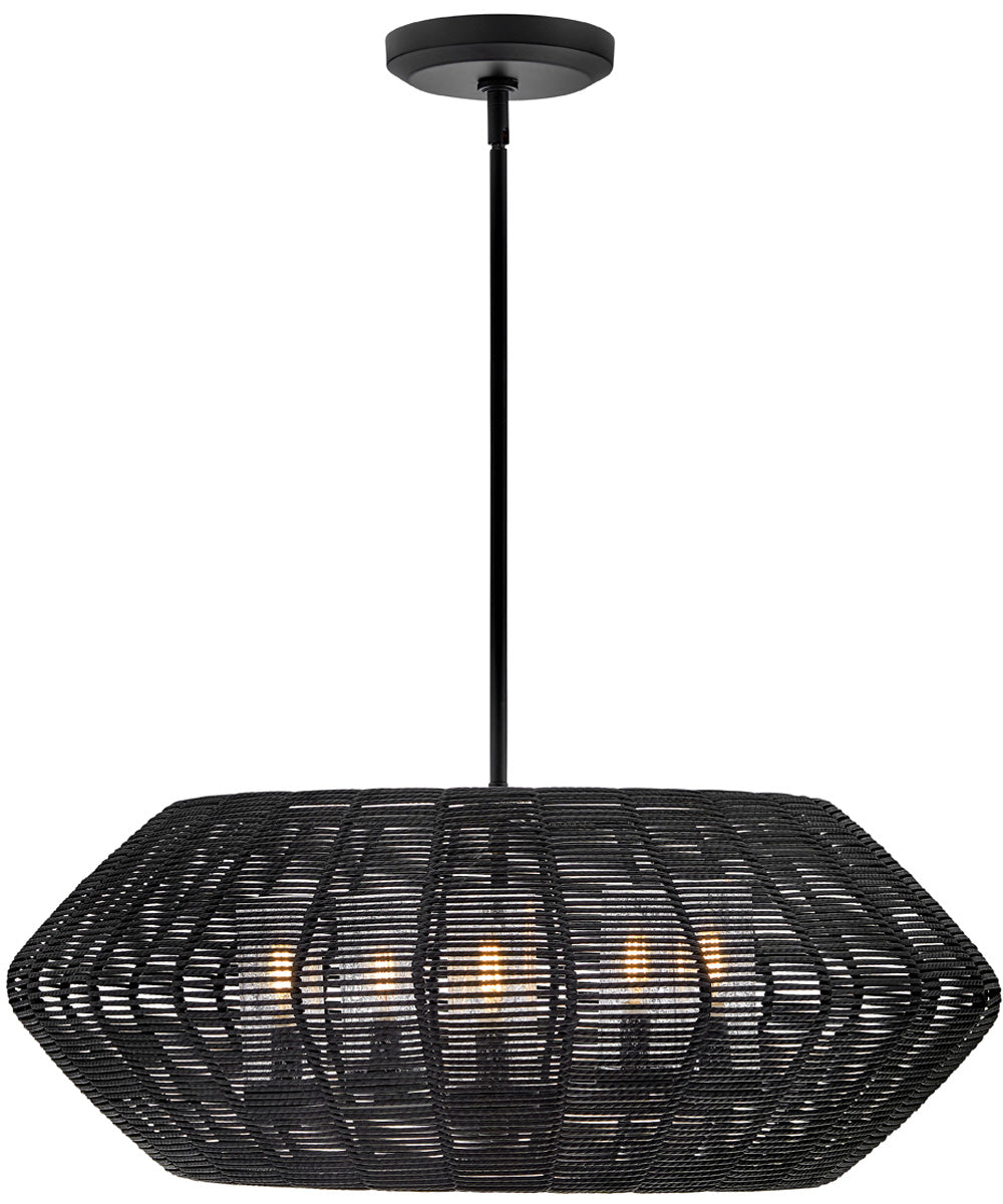 Luca 5-Light Medium Single Tier Chandelier in Black