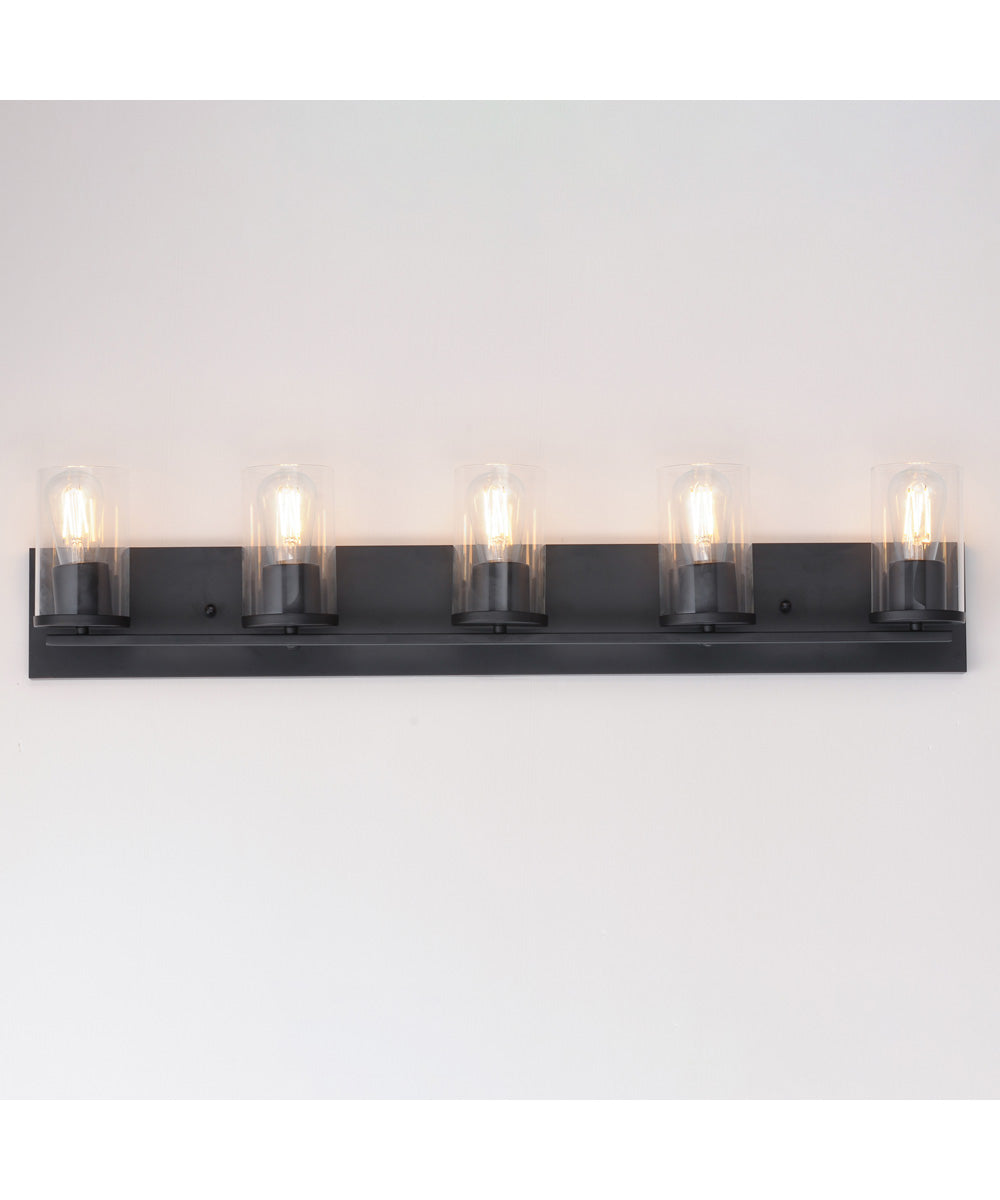 Lateral 5-Light Bath Vanity Black