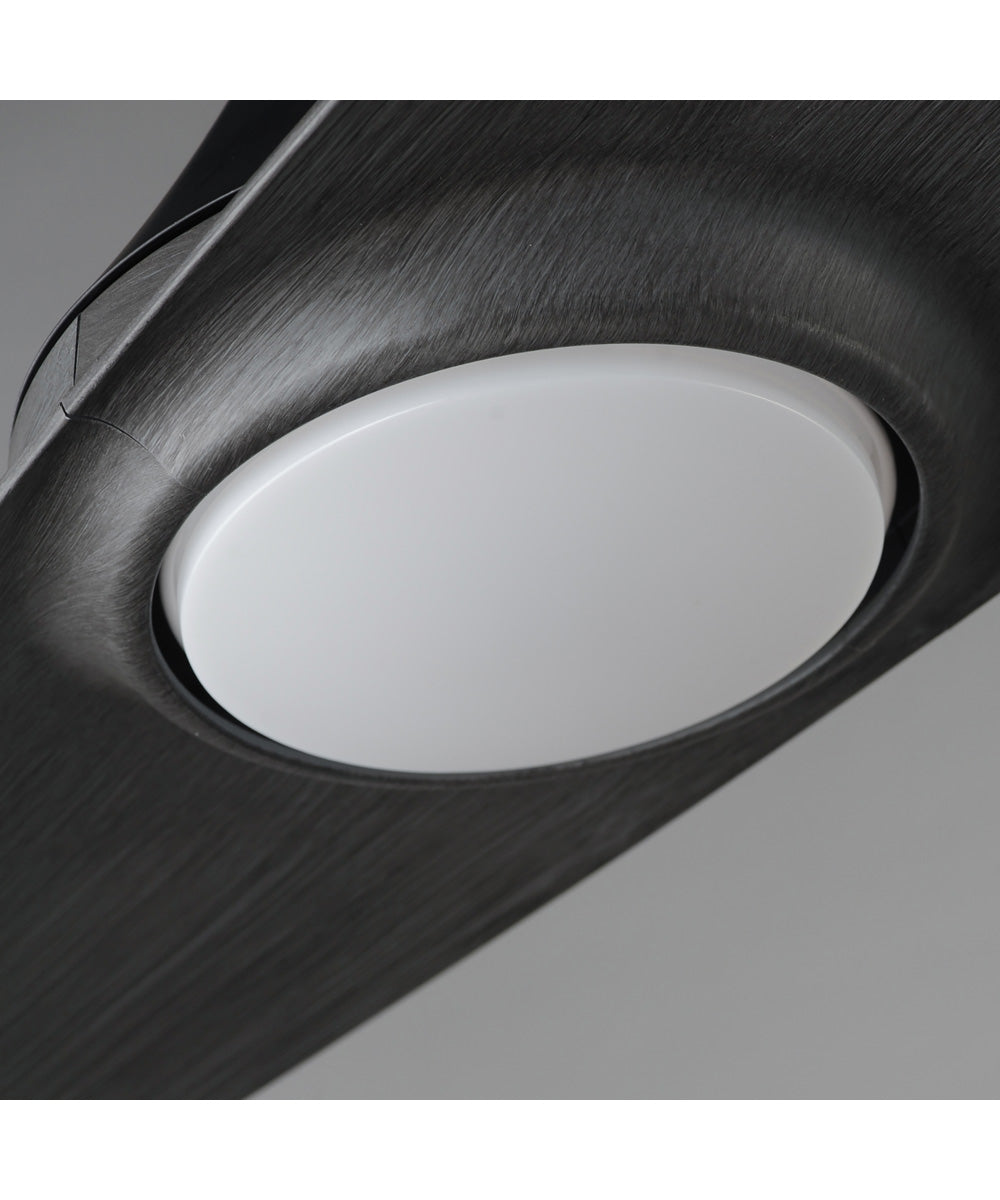 Surf 56 inch 2-Blade Marine Grade Fan w LED Black / Grey Wood