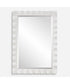 Haya White Scalloped Mirror