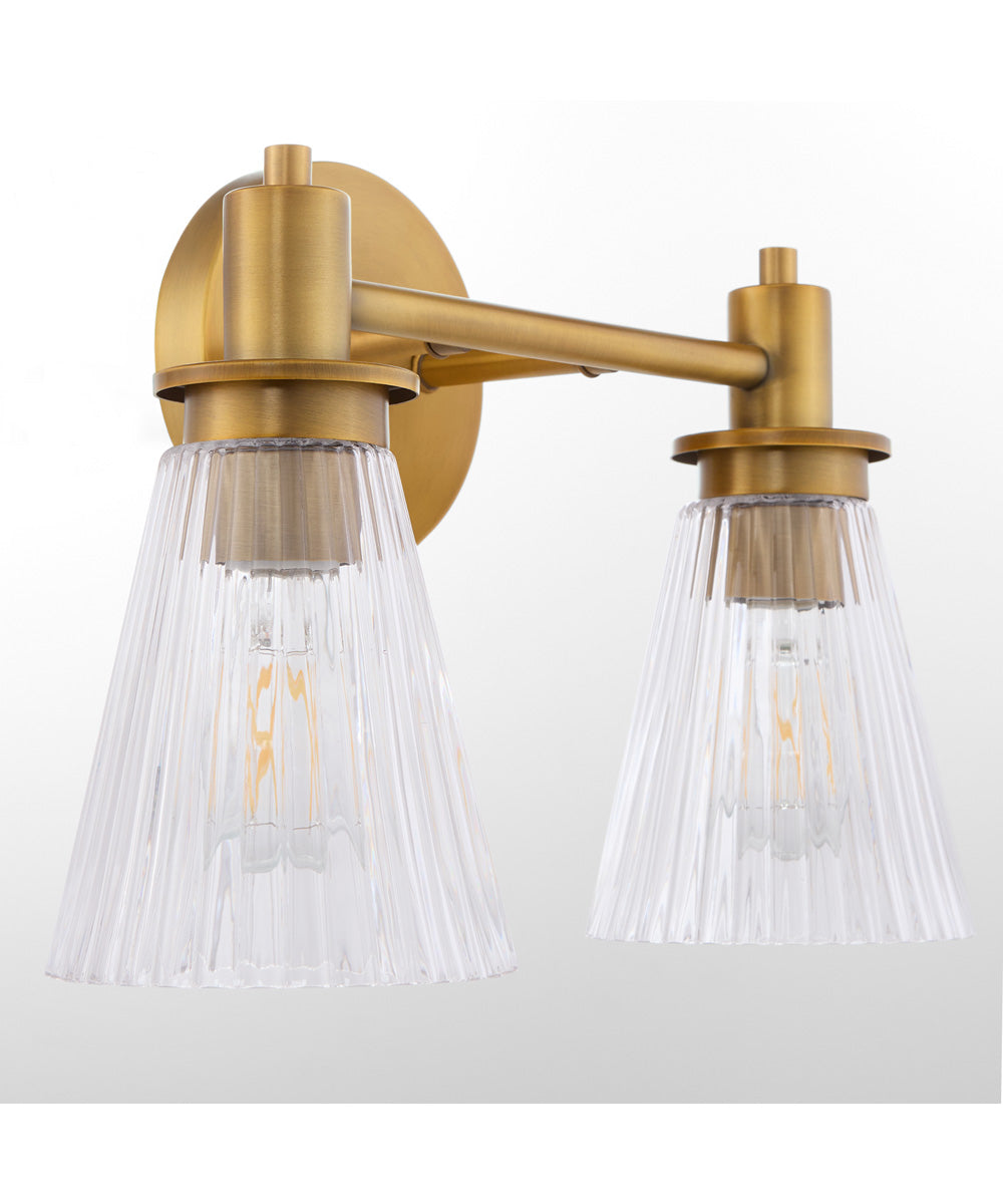 Lawton 2-light Bath Vanity Light Brushed Brass
