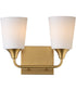 Hudson 2-Light Bath Vanity Natural Aged Brass