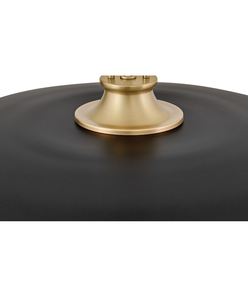 Sadie 1-Light Medium Dome Chandelier in Lacquered Brass