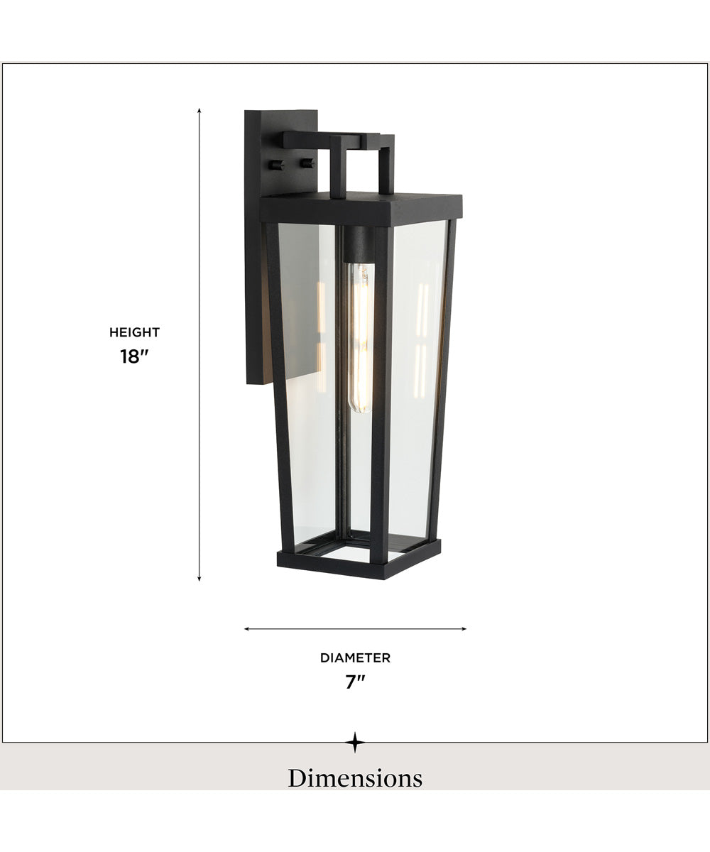 Tryon 1-Light Medium Outdoor Wall Lantern Black
