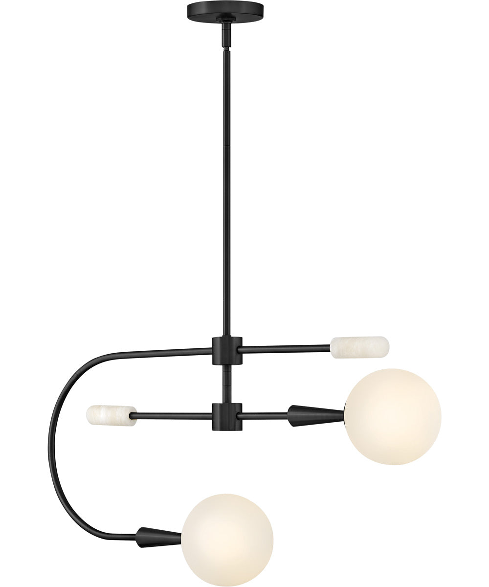 Maude 2-Light Medium Single Tier in Black