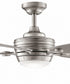 56" Tranquil 5-Blade Ceiling Fan Brushed Nickel Finish with Integrated LED Light and Remote