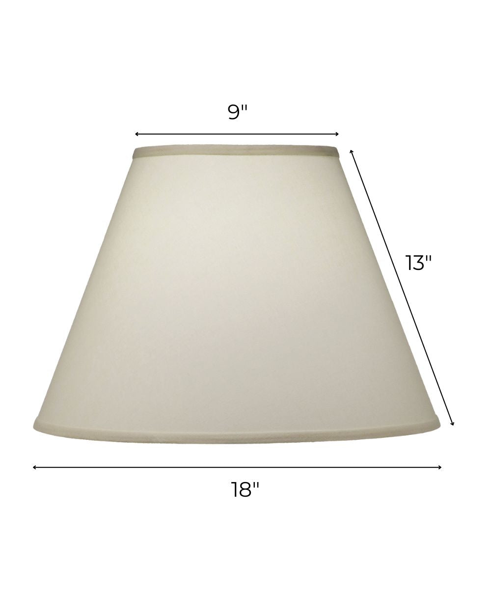 9x18x13 Parchment Butcher Linen Empire Hardback Lampshade