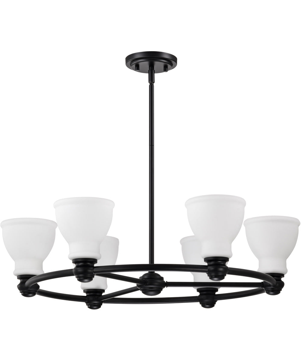 Russel 6-Light Chandelier Matte Black