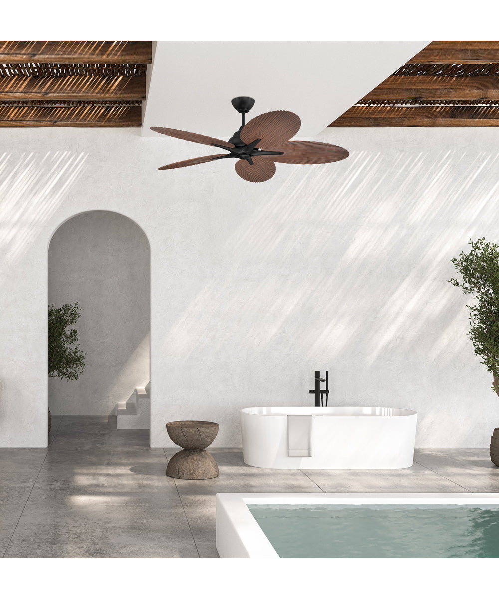 Getaway 52" 5-blade Outdoor Wet Rated Celing Fan Fan Flat Black
