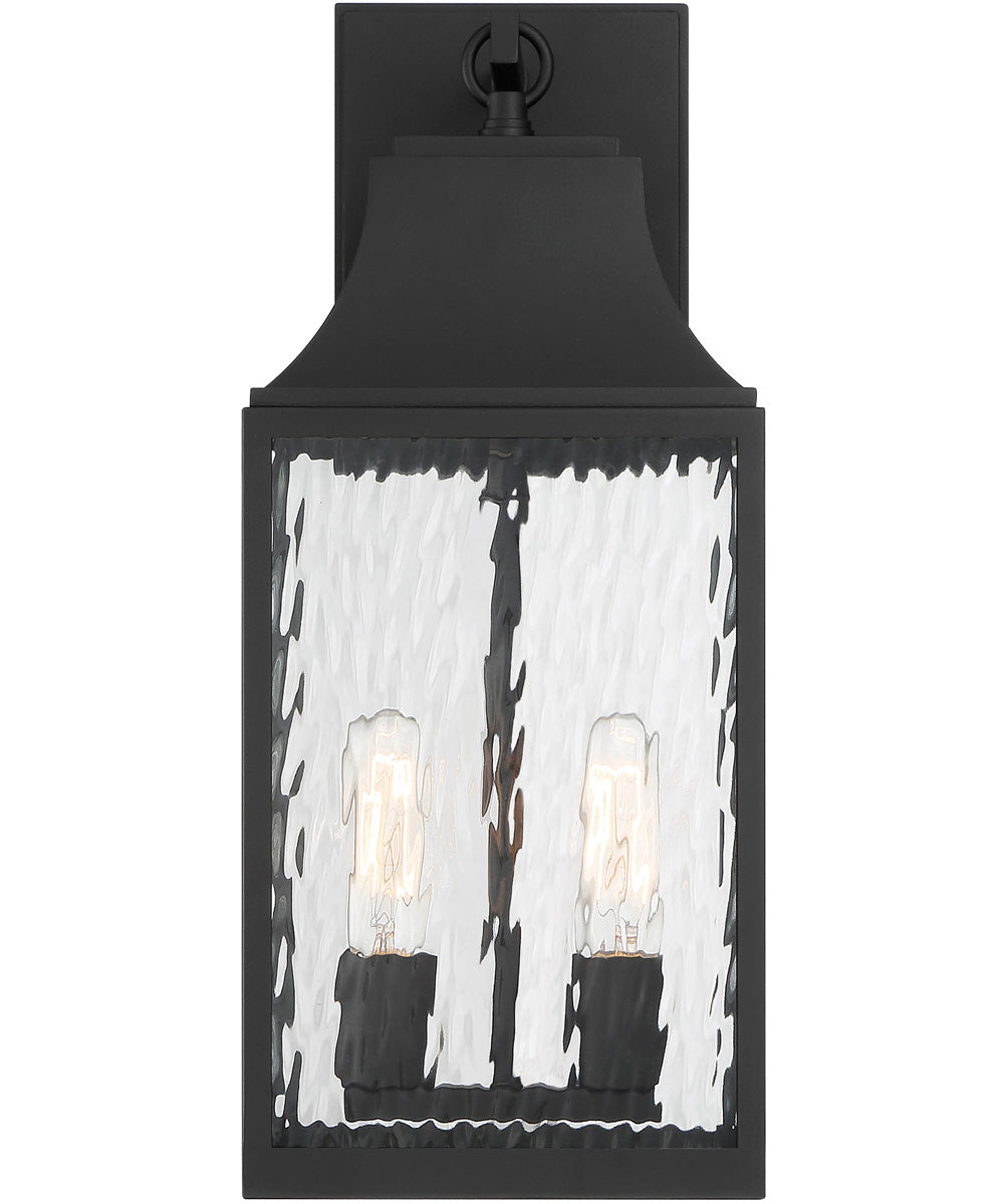 Blueberry Trail 2 Light Wall Lantern Black