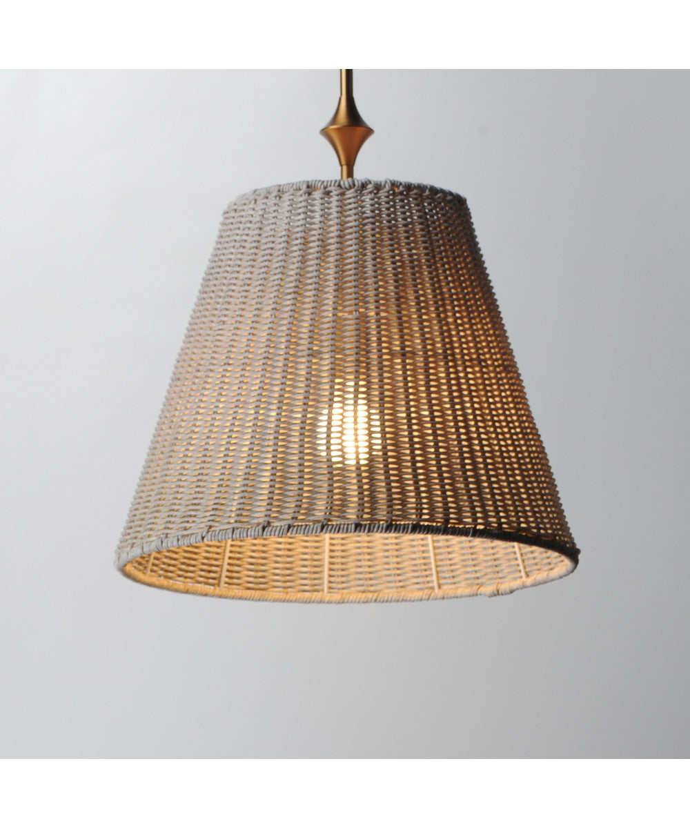 Baja 16 inch Single Pendant Natural Aged Brass