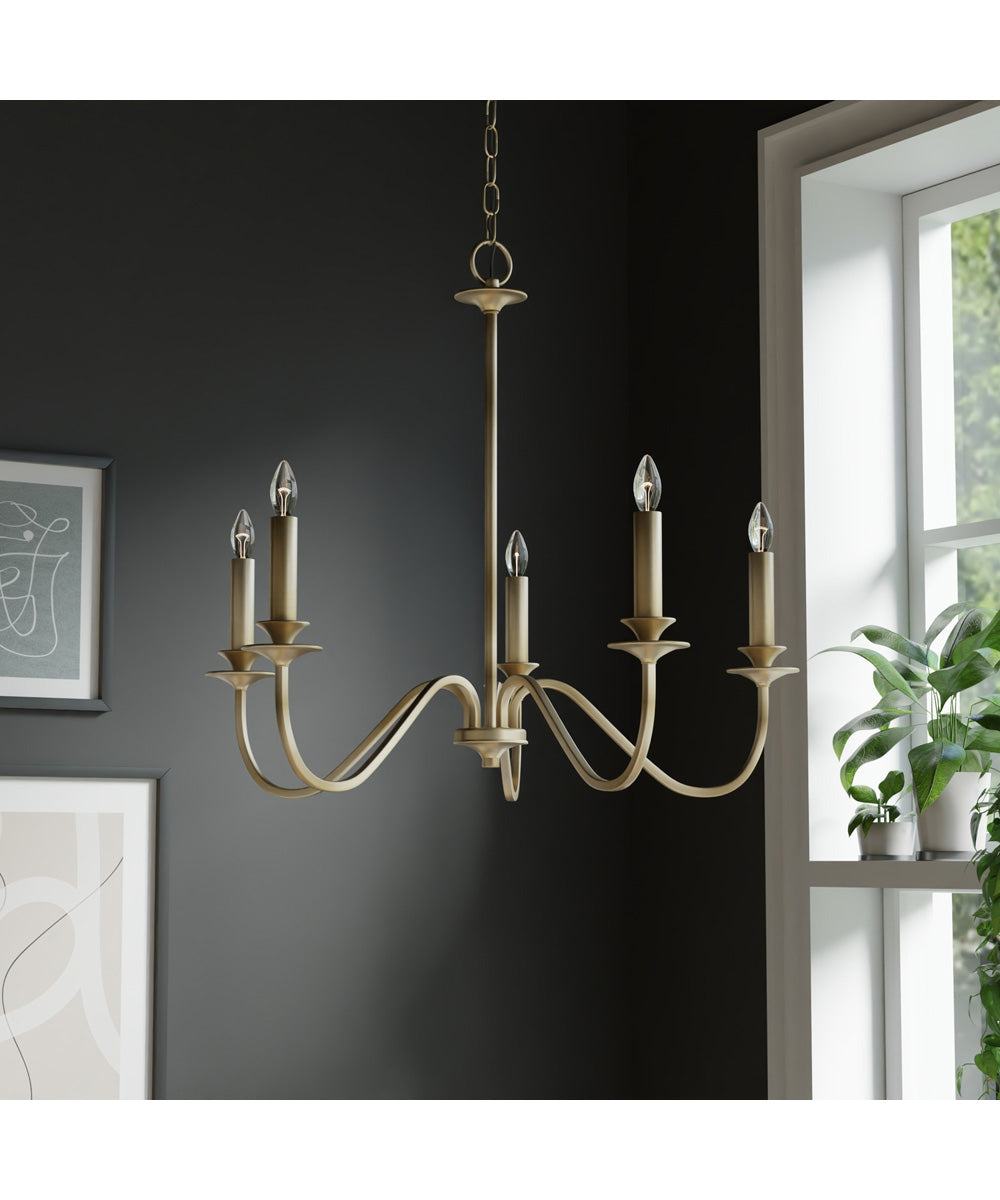 Weston 5-Light Chandelier Matte Brass