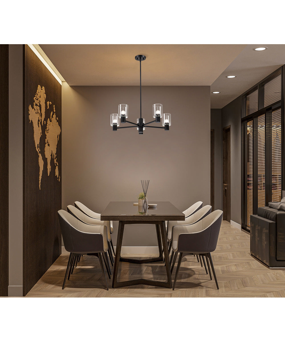 Clarksville 5-Light Chandelier Matte Black