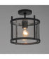Belfry 1-Light Semi-Flush/Pendant Black