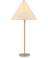 Set of 2 Table Lamps with Coolie Shades in Antique Brass