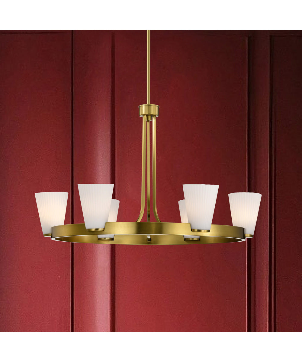 Royale 5-Light Chandelier Burnished Brass