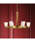 Royale 5-Light Chandelier Burnished Brass