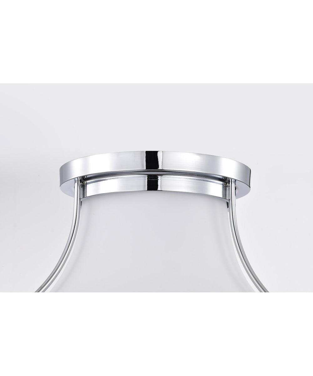 Valdora 1-Light Close-to-Ceiling Polished Nickel