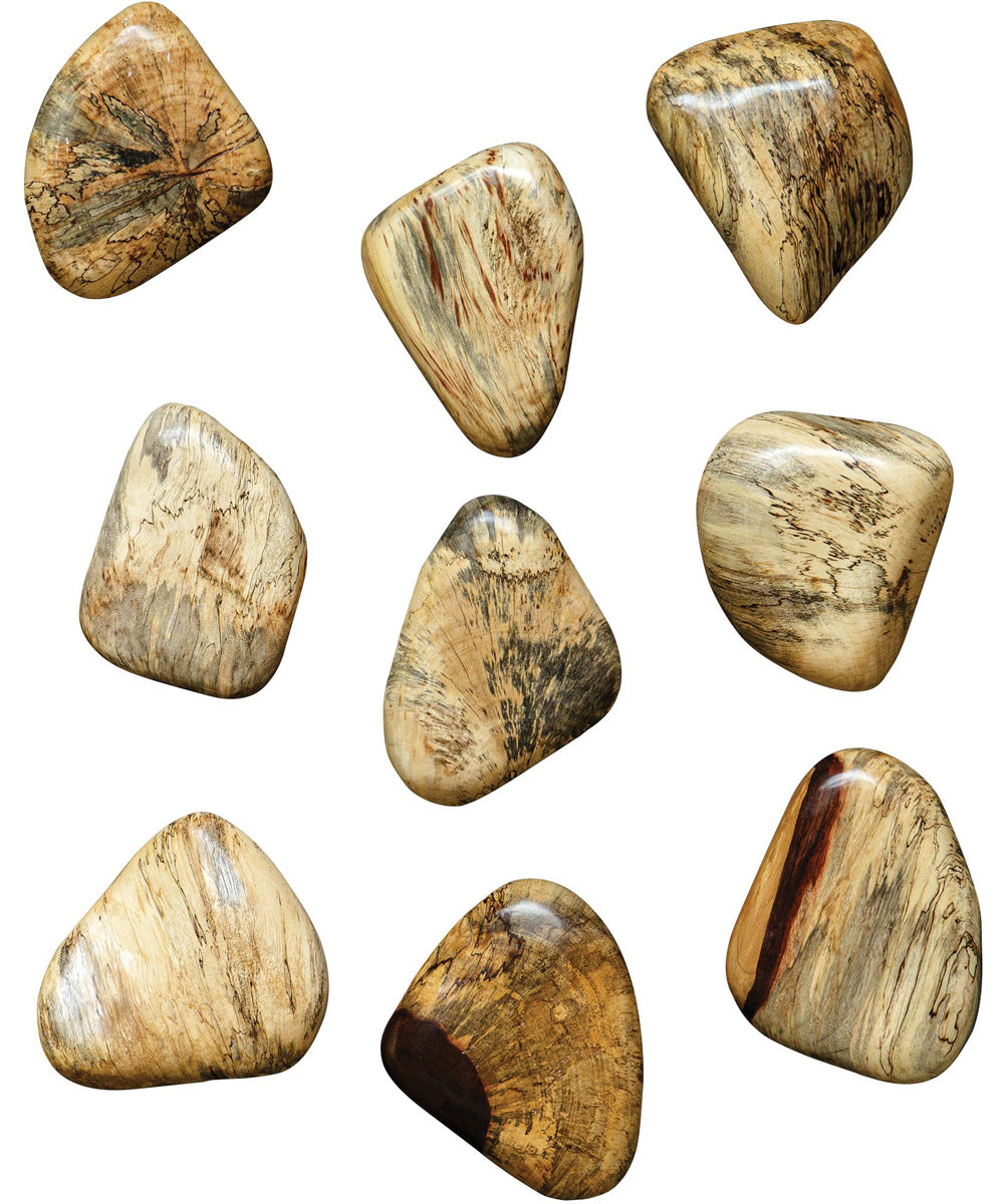 Pebbles Blonde Wood Wall Décor, Set of 9