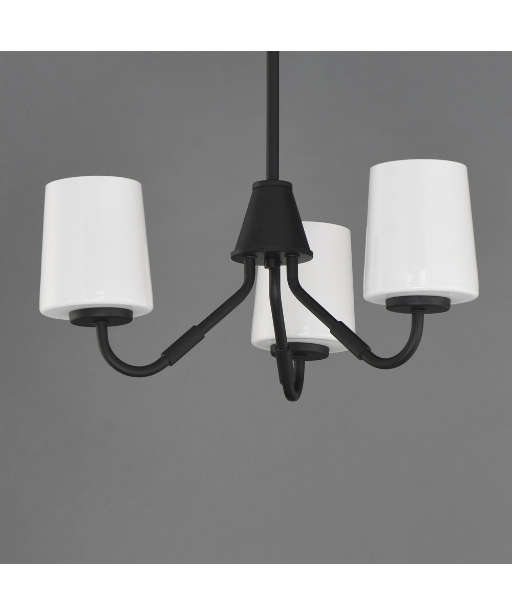 Durham 3-Light Chandelier Black
