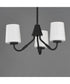 Durham 3-Light Chandelier Black