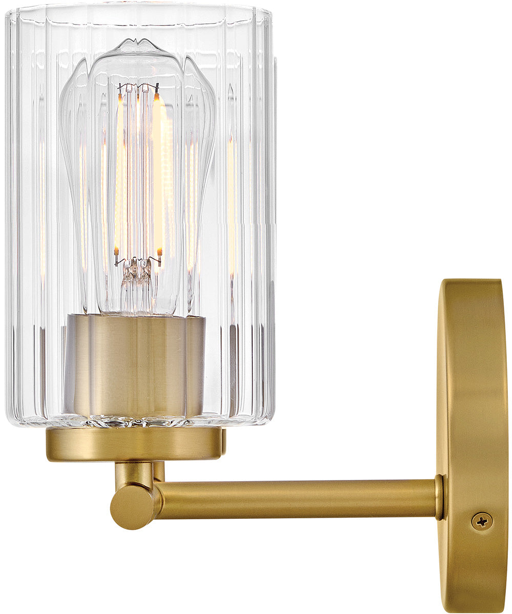 Leta 2-Light Small Two Light Vanity in Lacquered Brass