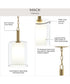 Mack 1-Light Pendant with Layered Glass Shade Brushed Gold