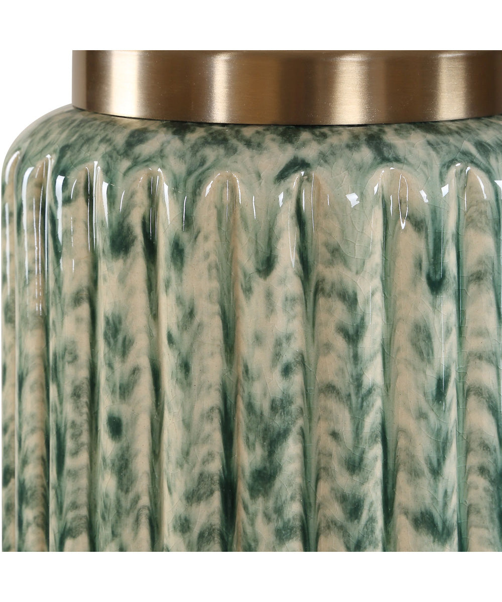 Hensley Ivory & Green Table Lamp