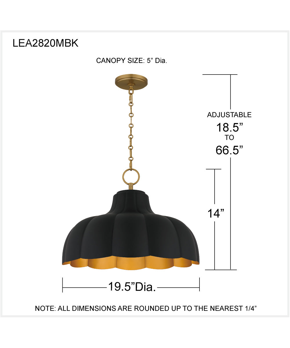 Leanne 4-light Pendant Matte Black