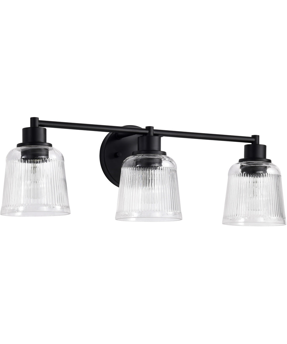 Grayson 3-Light Vanity & Wall Matte Black